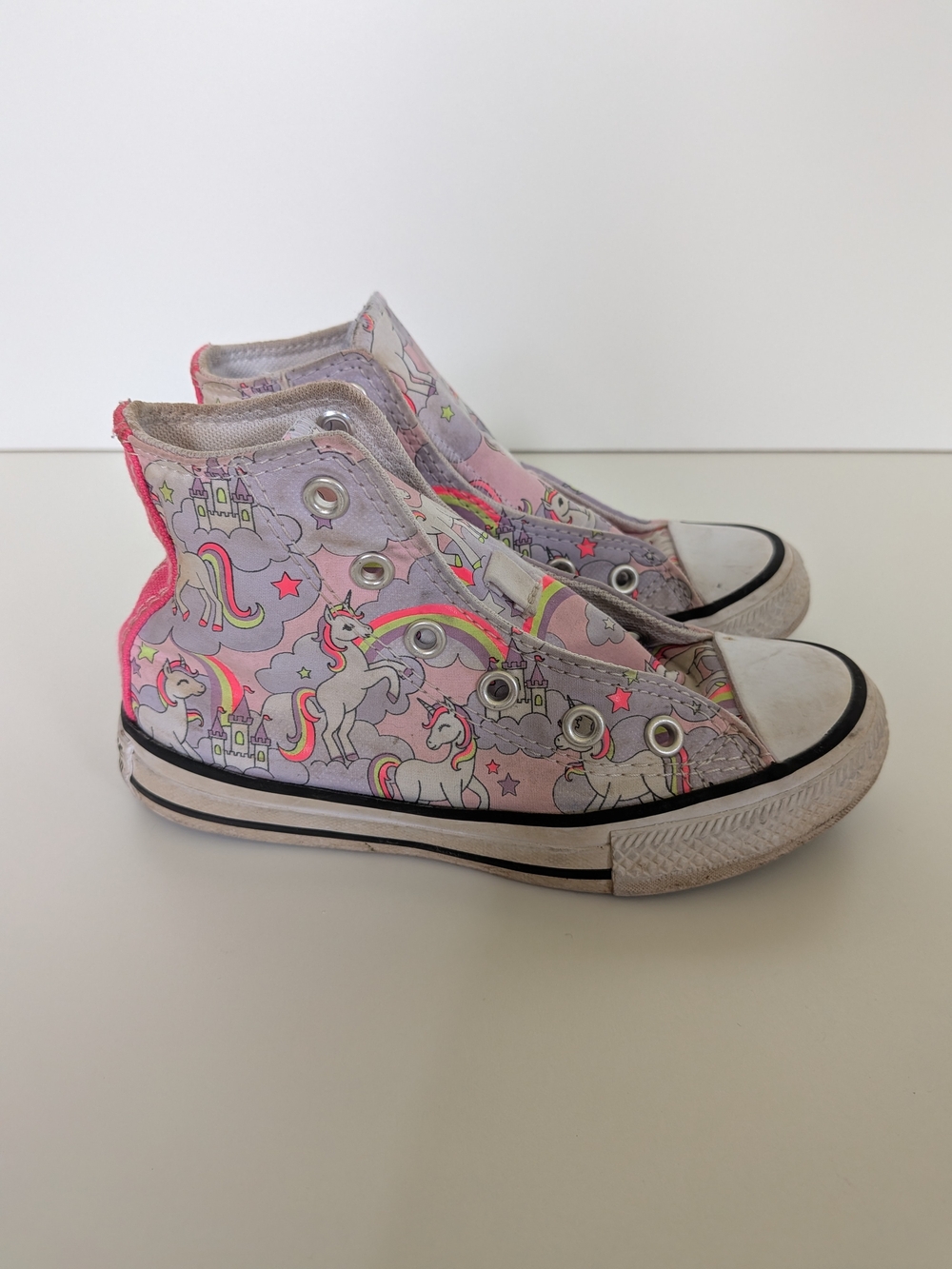 Converse Pink Unicorn High-Top Sneakers 11 Lace-Up